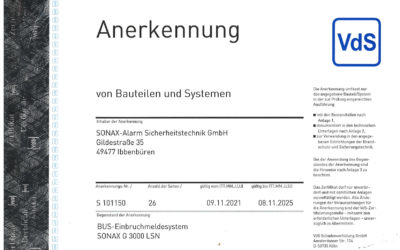 November 2021 – Erweiterung und Verlängerung der Einbruchmeldesysteme (S101542 / S101150): …mehr